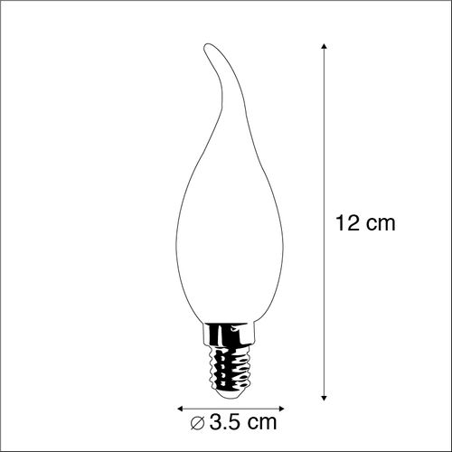 Lot De 5 Ampoules LED à Filament E14 Dimmables à Bougie F35 Mattes 3w