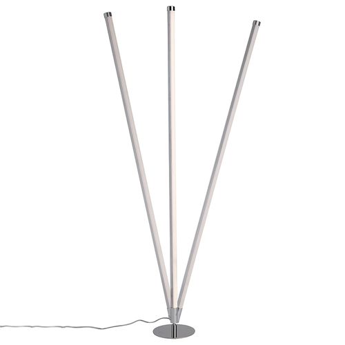 Lot De 2 Lampadaires Modernes LED Chrome - Line-up