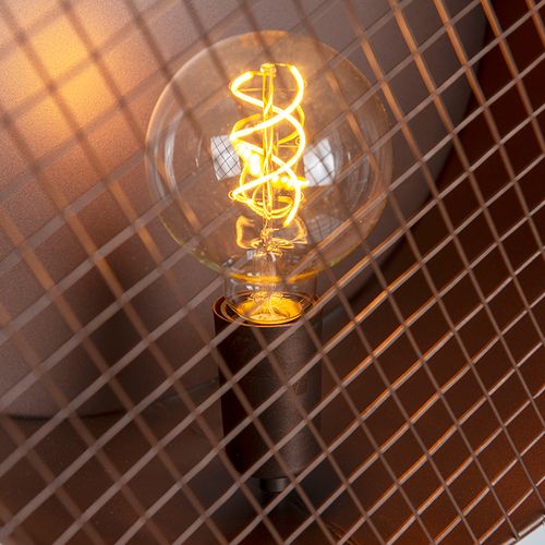 Lampadaire Vintage Sur Trépied En Bambou Vert Avec Cuivre - Canon