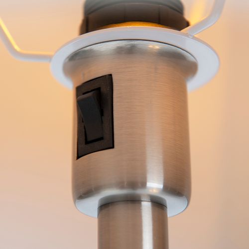 Lampadaire En Acier Classique Avec Abat-jour Gris Et Lumière De Lecture - Retro