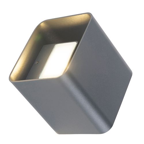 Applique Moderne Gris Foncé Avec LED Ip54 Carré - Evi