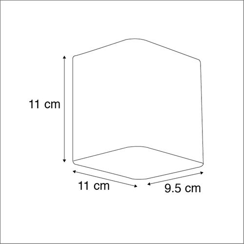 Applique Moderne Gris Foncé Avec LED Ip54 Carré - Evi