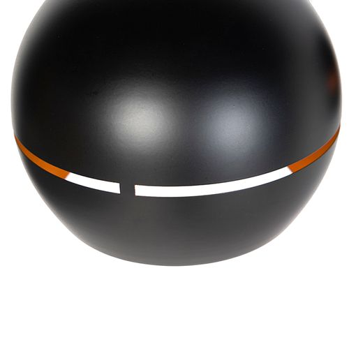 Suspension Design Noire Avec Intérieur Doré 3 Lumières - Buell