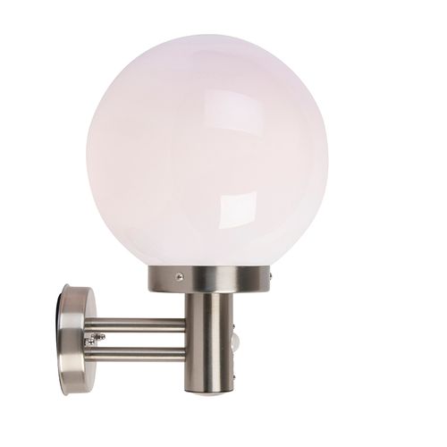 Applique Murale D'extérieur En Acier Inoxydable Ip44 Avec Détecteur De Mouvement - Sfera