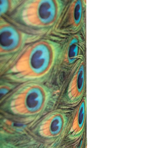 Abat-jour En Velours Paon Design 40/40/40 Avec Intérieur Doré