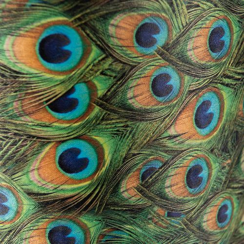 Abat-jour En Velours Paon Design 40/40/40 Avec Intérieur Doré