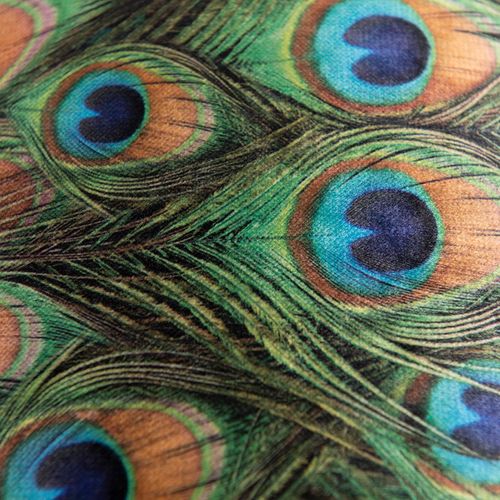 Abat-jour Velours Paon Design 50/50/25 Avec Intérieur Doré