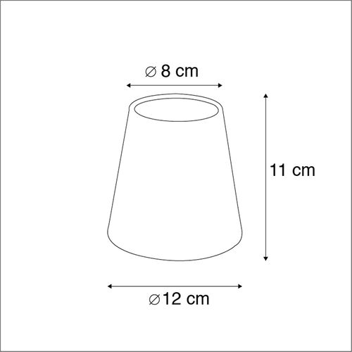 Abat-jour Noir 12 Cm Rond Avec Intérieur Doré