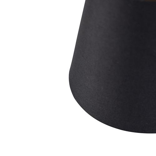 Abat-jour Noir 12 Cm Rond Avec Intérieur Doré