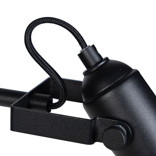 Lampadaire Industriel Noir Et Or 1 Lumière - Tommy