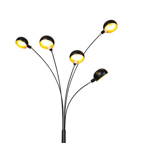 Lampadaire Design Noir 5 Lumières - Sixties