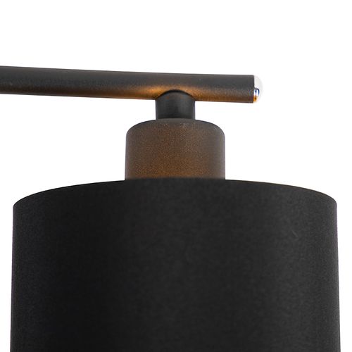 Suspension Moderne Noire Réglable 6 Lumières - Lofty