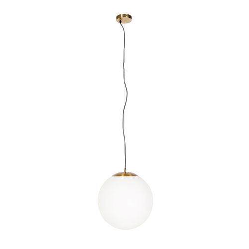 Lampe à Suspension Scandinave Verre Opale 40 Cm - Ball 40