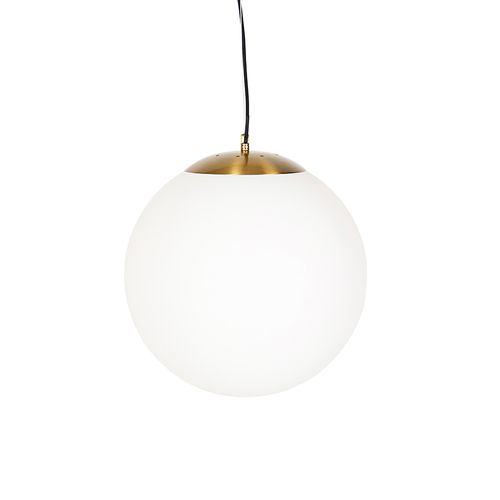 Lampe à Suspension Scandinave Verre Opale 40 Cm - Ball 40