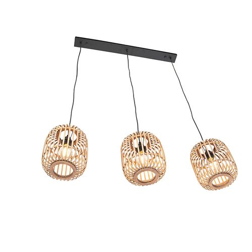 Suspension Rotin Rustique 3 Lumières - Manille