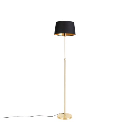 Lampadaire Or / Laiton Avec Abat-jour Noir 35 Cm Réglable - Parte