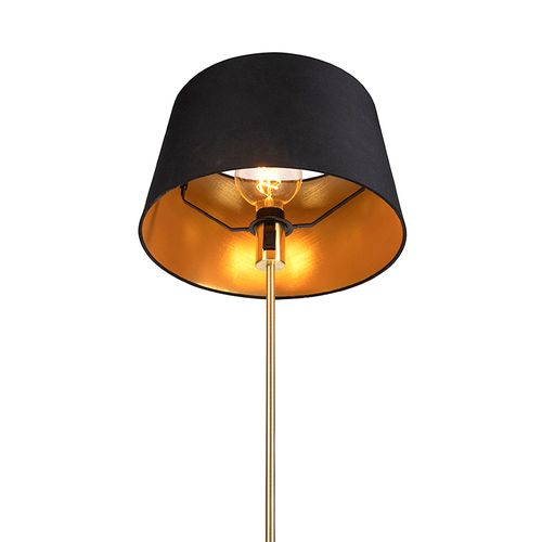 Lampadaire Or / Laiton Avec Abat-jour Noir 35 Cm Réglable - Parte