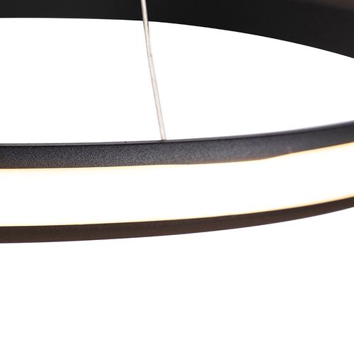 Suspension Moderne Noire 74 Cm Avec LED - Rowan