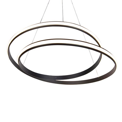 Suspension Moderne Noire 74 Cm Avec LED - Rowan