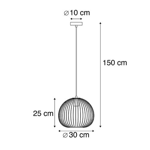 Lampe Suspension Noire - Wire Dough