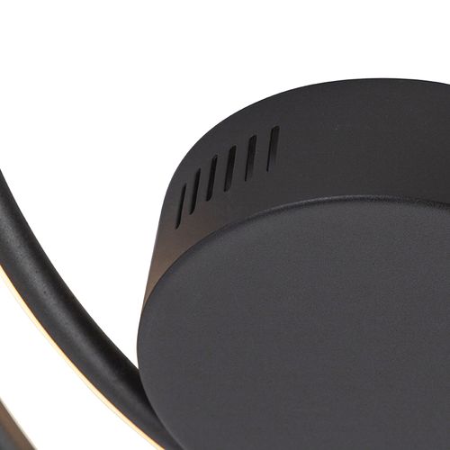 Plafonnier Design Noir Avec LED à 3 Niveaux De Luminosité - Rowan
