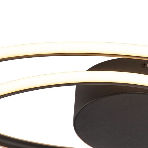 Plafonnier Design Noir Avec LED à 3 Niveaux De Luminosité - Rowan