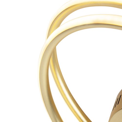 Plafonnier Design Doré Avec LED à Intensité Variable 3 Niveaux - Rowan