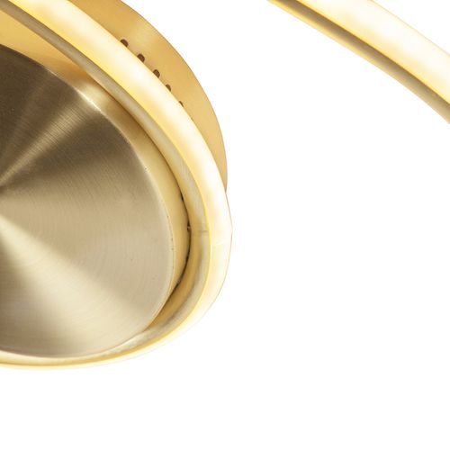 Plafonnier Design Doré Avec LED à Intensité Variable 3 Niveaux - Rowan