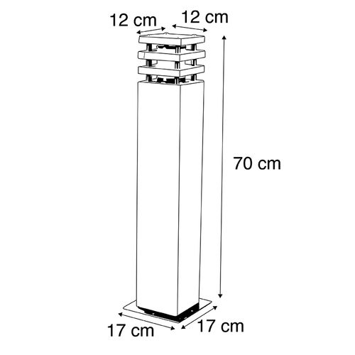 Lampadaire D'extérieur Moderne En Grès 70 Cm - Grumpy