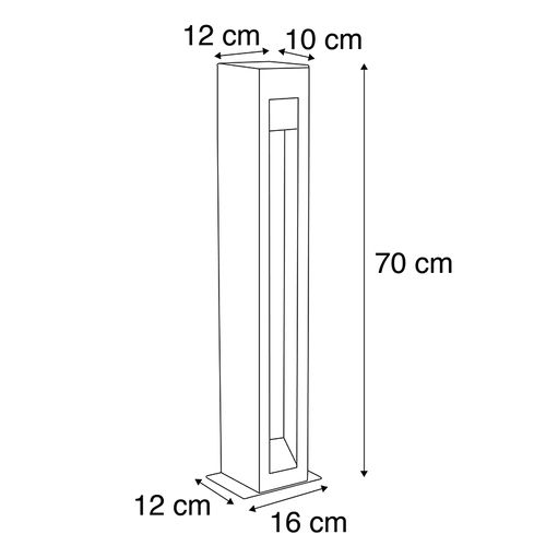 Lampadaire D'extérieur Moderne En Basalte 70 Cm - Sneezy