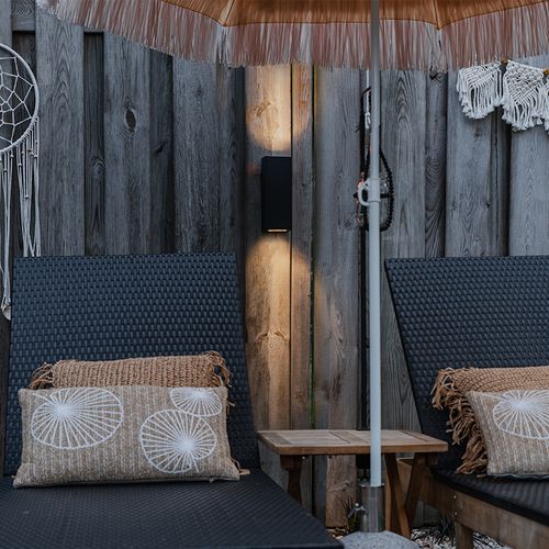 Applique Moderne Noire Gu10 Ar70 Ip54 - Baleno Ii