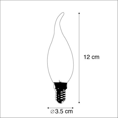 Ampoule LED à Filament E14 Dimmable En Forme De Bougie Opale 3w 250lm 2350k