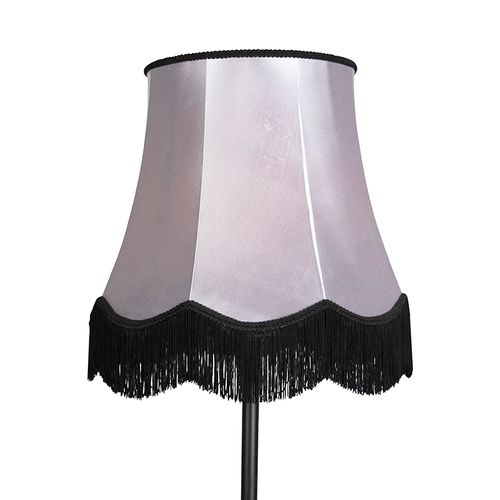Lampadaire Classique Noir Avec Abat-jour Granny B Gris - Simplo