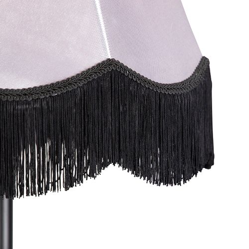 Lampadaire Classique Noir Avec Abat-jour Granny B Gris - Simplo