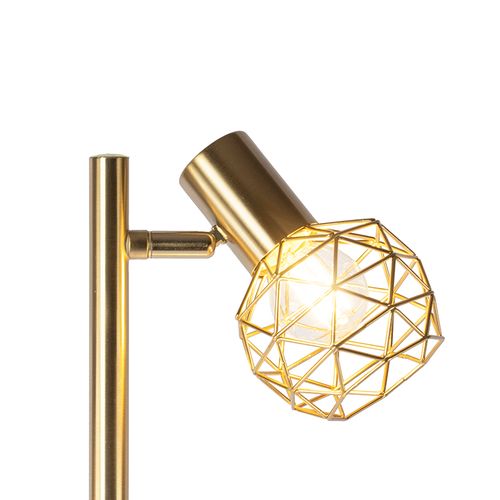 Lampadaire Design Or 3 Lumières Orientable - Mesh
