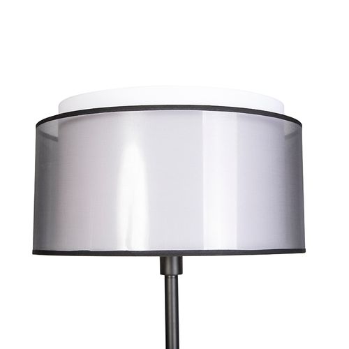 Lampadaire Design Noir Avec Abat-jour Noir Et Blanc 47 Cm - Simplo