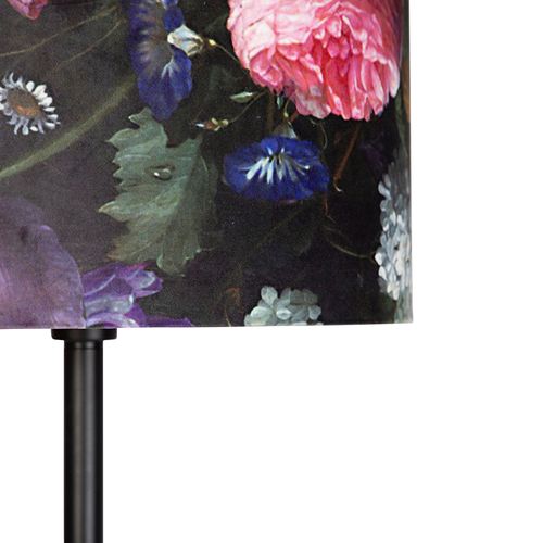 Lampadaire Romantique Noir Avec Abat-jour 40 Cm - Simplo