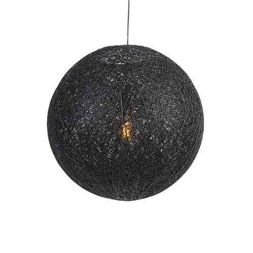 Lampe à Suspension Country Noire 60 Cm - Corda