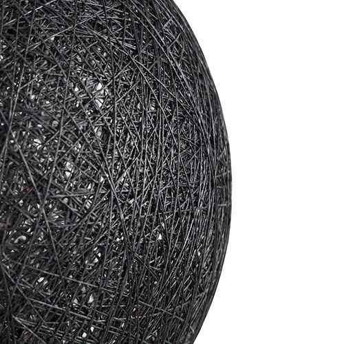 Lampe à Suspension Country Noire 60 Cm - Corda