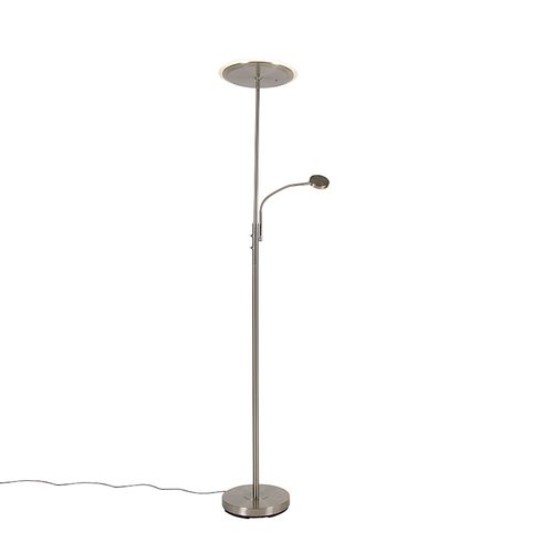 Lampadaire Moderne En Acier Avec LED Avec Télécommande Et Bras De Lecture - Strela