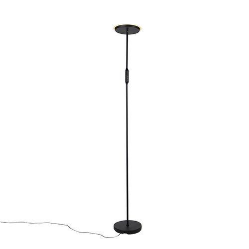 Lampadaire Moderne Noir Avec LED Et Variateur - Bumu