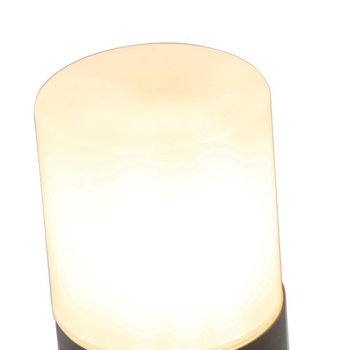Lampe D'extérieur Noire Avec Abat-jour Blanc Opale 50 Cm - Odense