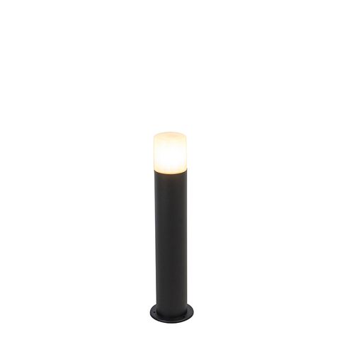 Lampe D'extérieur Noire Avec Abat-jour Blanc Opale 50 Cm - Odense
