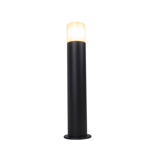 Lampe D'extérieur Noire Avec Abat-jour Blanc Opale 50 Cm - Odense