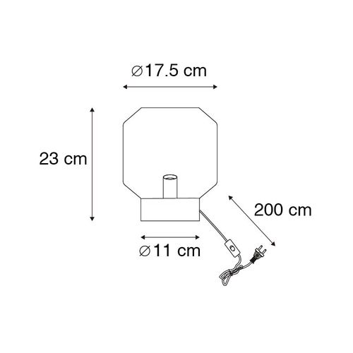 Lampe De Table Design En Laiton Avec Verre Fumé - Stiklo