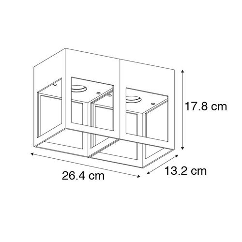 Plafonnier Moderne Noir 2 Lumières - Cela