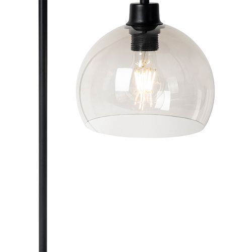 Lampe De Table Moderne Noire Effet Verre Fumé - Maly