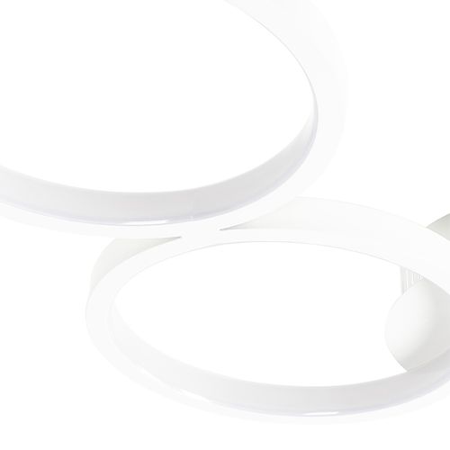 Plafonnier Design Blanc Avec LED Intégrée 3 Niveaux De Luminosité 3 Lumières - Pande