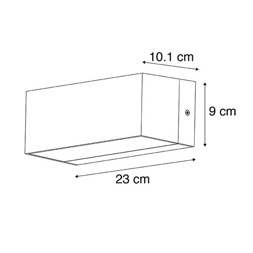 Applique Murale Extérieure Moderne Noire Ip54 - Houks