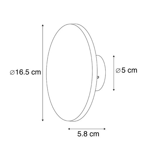 Applique Murale Design Grise 16,5 Cm Avec LED - Skyf